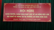 Hội nghị tuyên truyền về chính sách việc làm - dạy nghề và thông tin thị trường lao động năm 2020 Tại Huyện Quỳnh Nhai