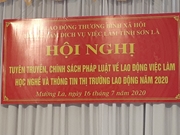 Hội nghị tuyên truyền về chính sách việc làm - dạy nghề và thông tin thị trường lao động năm 2020 Tại Huyện Mường La