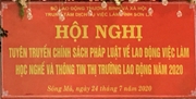 Hội nghị tuyên truyền về chính sách việc làm - dạy nghề và thông tin thị trường lao động năm 2020 Tại Huyện Sông Mã