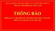 THÔNG BÀO