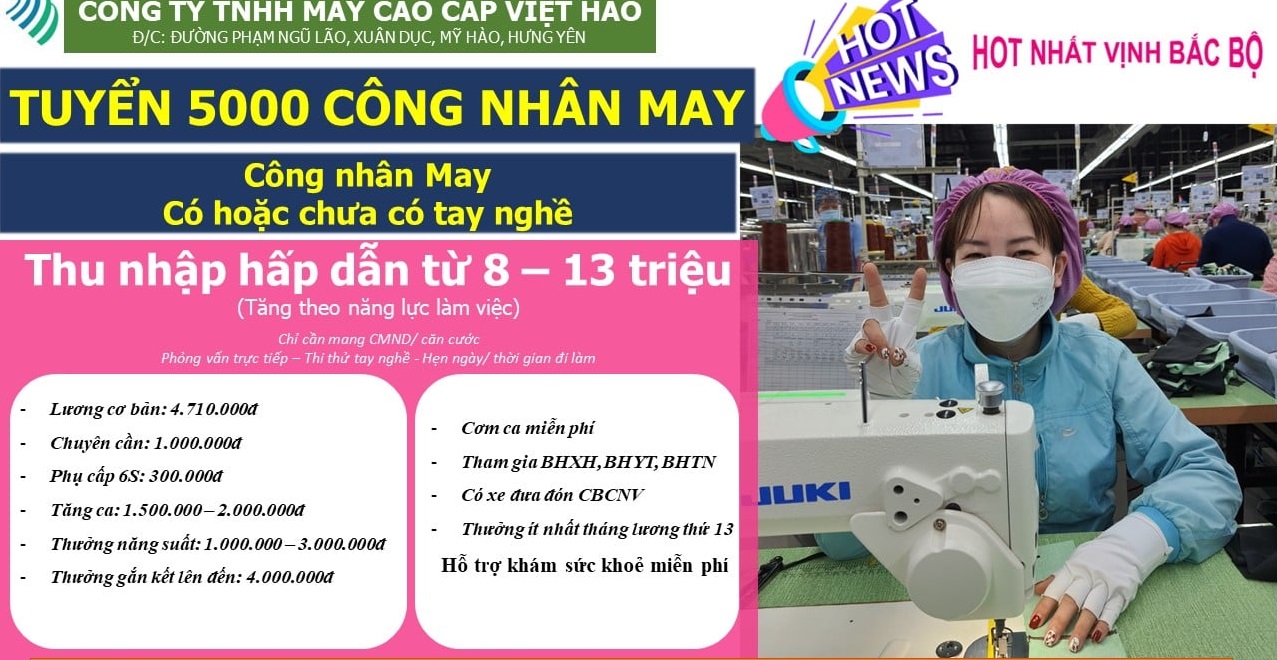 CÔNG TY MAY CAO CẤP VIỆT HÀO
